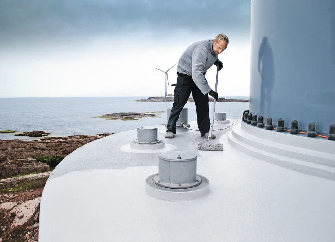 Base Sealing in a Wind Farm with Technical Structures and Waterproofing
