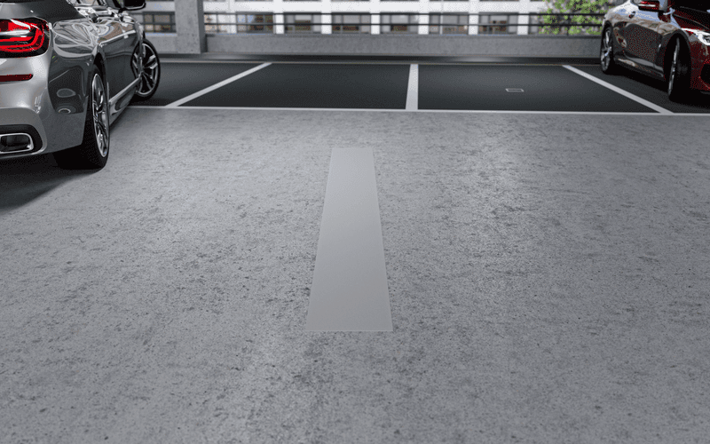 Partielle Rissabdichtung in einem Parkdeck mit Triflex Rissbandage