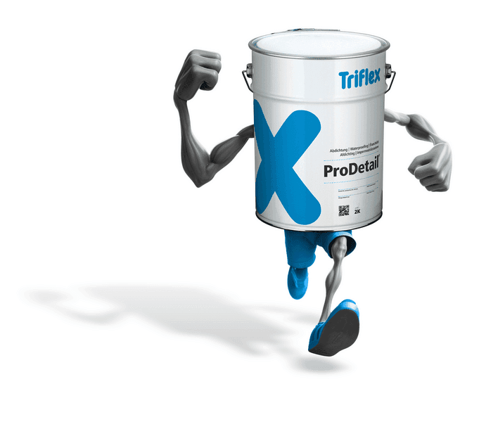 Triflex ProDetail Gebinde mit Piktogramm für Ermüdungstest