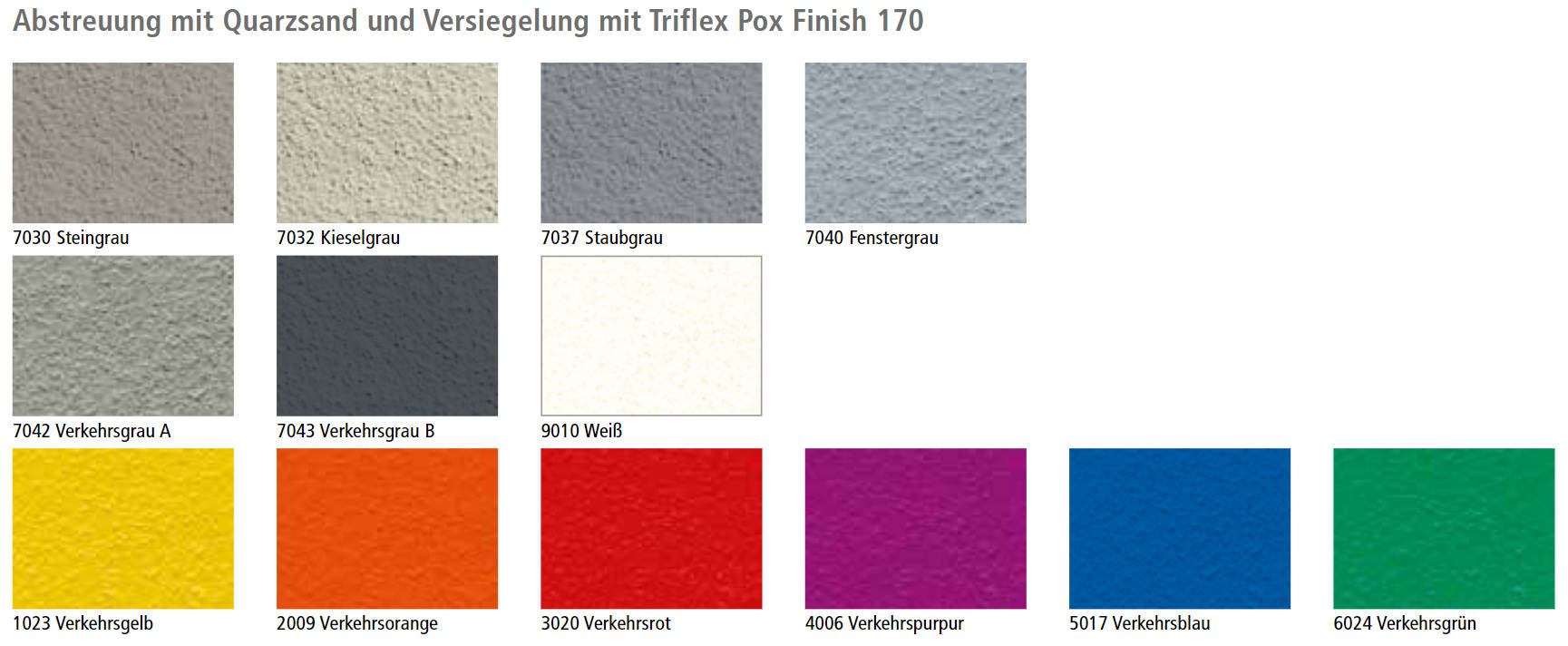 Triflex CPS-F Farbtöne