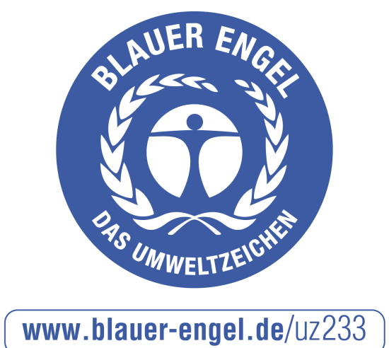 Blauer Engel Logo mit Kurzlink deutsch